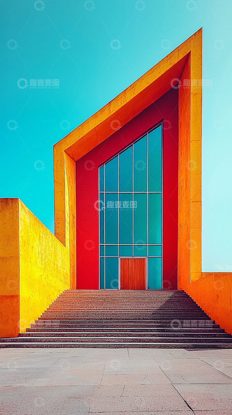 高清大图下载【趣麦麦图】色彩鲜明现代建筑