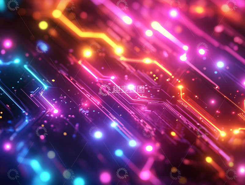 高清大图下载【趣麦麦图】炫彩电路板