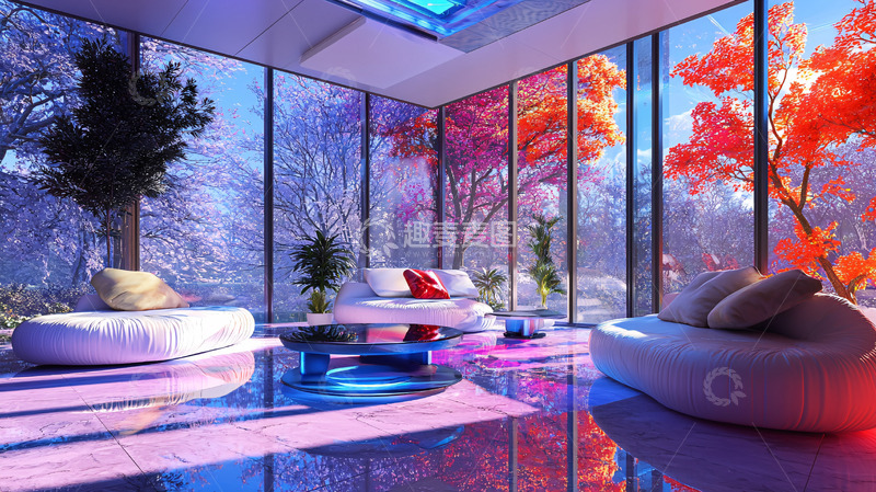 高清大图下载【趣麦麦图】未来感客厅