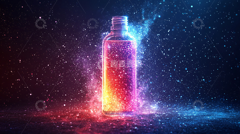 高清大图下载【趣麦麦图】炫酷发光酒瓶