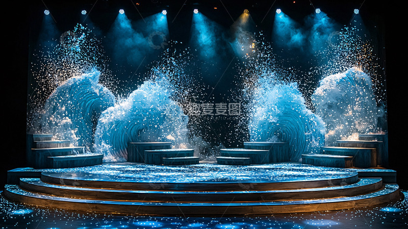 高清大图下载【趣麦麦图】舞台喷泉