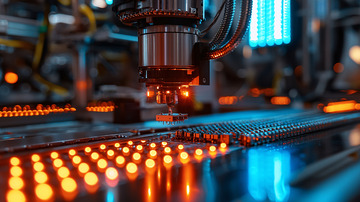 精密仪器激光切割特写