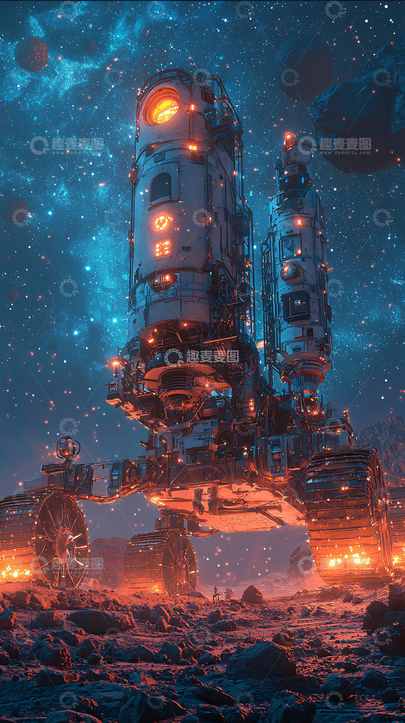 高清大图下载【趣麦麦图】未来科技感太空飞船