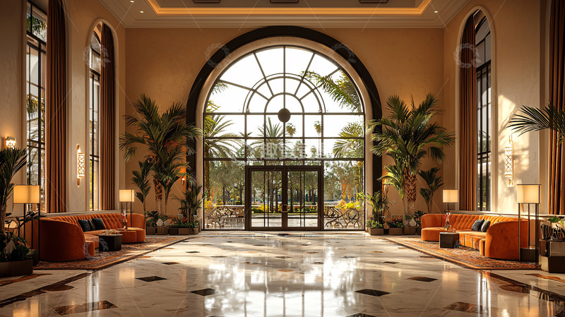 高清大图下载【趣麦麦图】奢华酒店大堂3