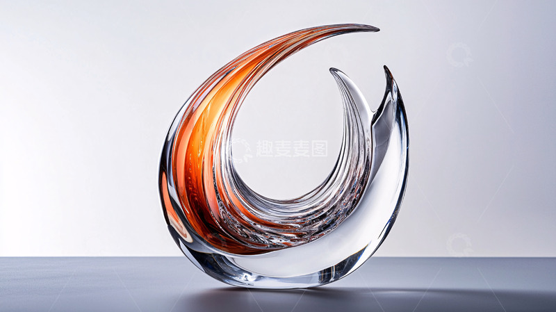 高清大图下载【趣麦麦图】抽象玻璃雕塑