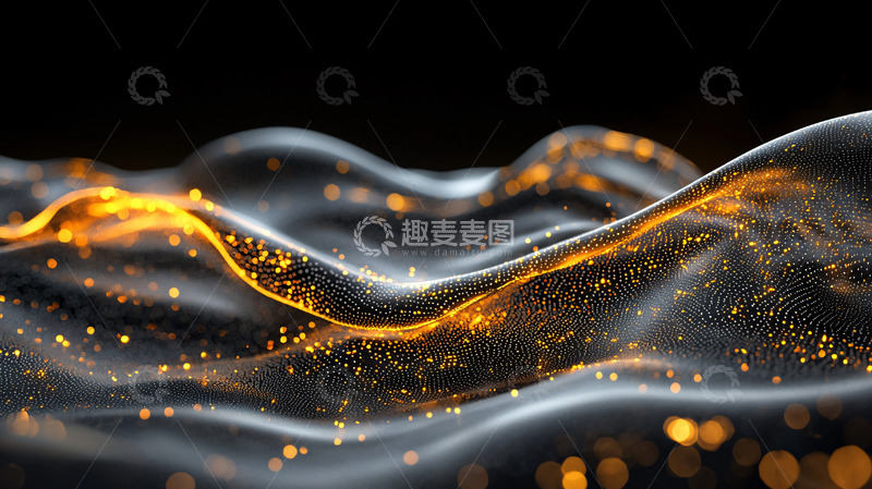 高清大图下载【趣麦麦图】金色波浪