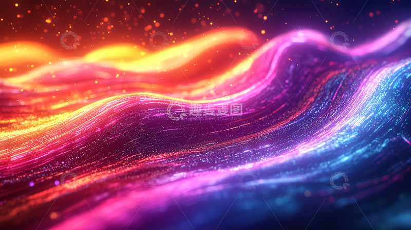 高清大图下载【趣麦麦图】流光溢彩的能量波纹