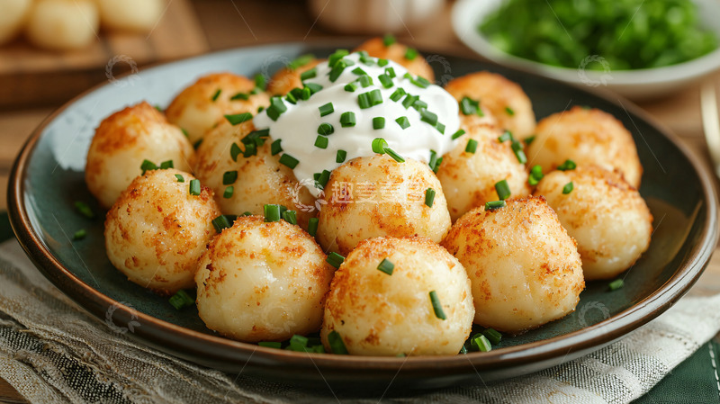 高清大图下载【趣麦麦图】-香煎土豆球