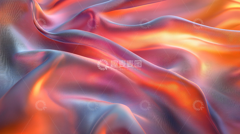 高清大图下载【趣麦麦图】多彩流动的丝绸质感