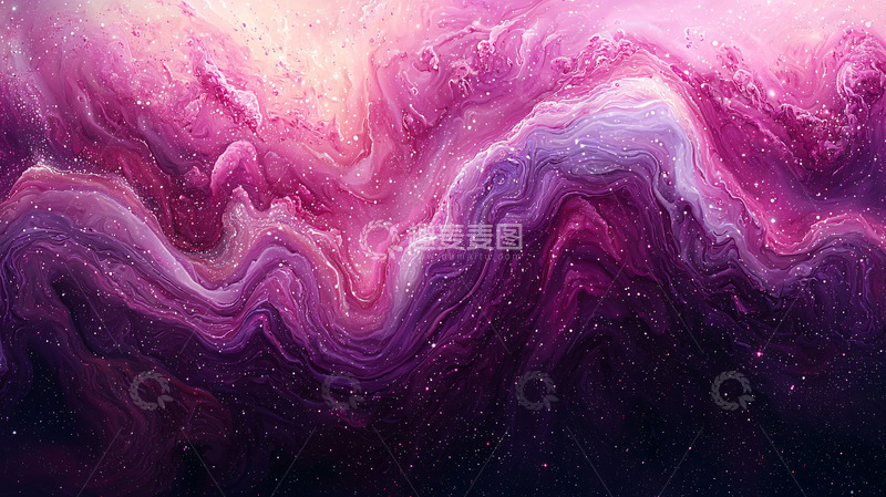 高清大图下载【趣麦麦图】紫色星云的梦幻纹理背景