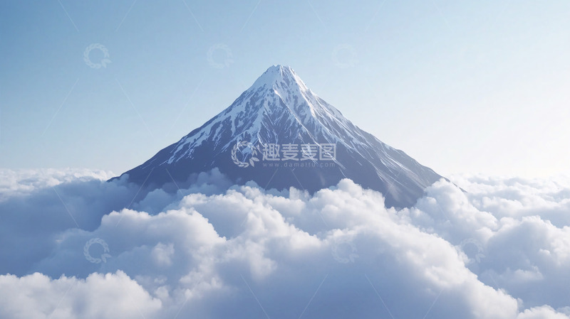 高清大图下载【趣麦麦图】富士山云海