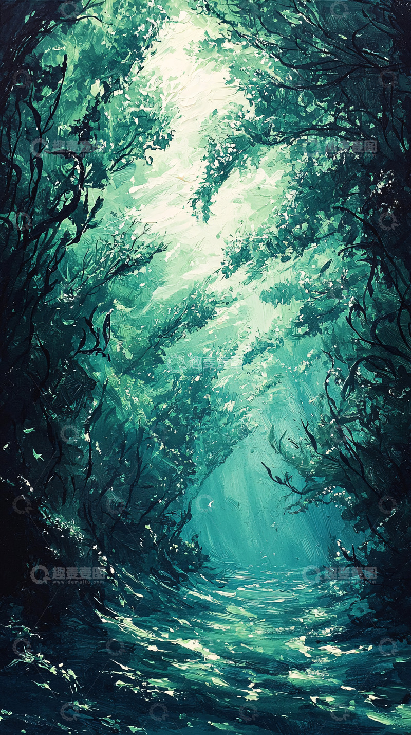 高清大图下载【趣麦麦图】幽暗深邃的海底世界