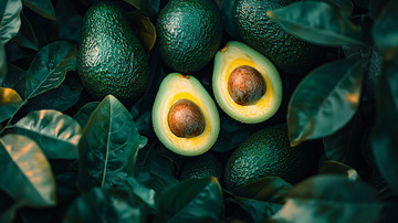 新鲜牛油果果实特写