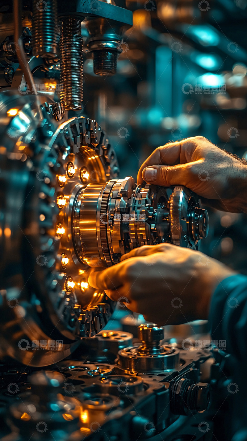 高清大图下载【趣麦麦图】精密机械组装细节