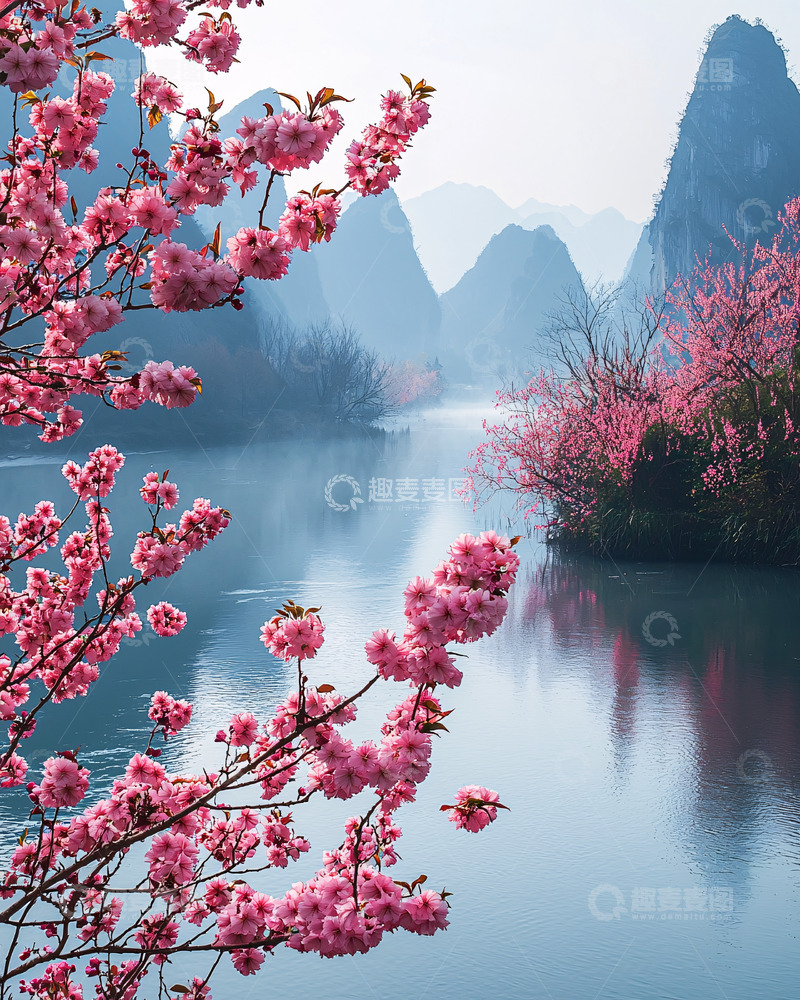 高清大图下载【趣麦麦图】粉色樱花