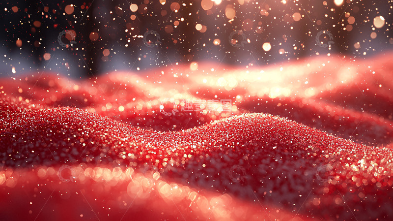 高清大图下载【趣麦麦图】红色闪光粒子背景