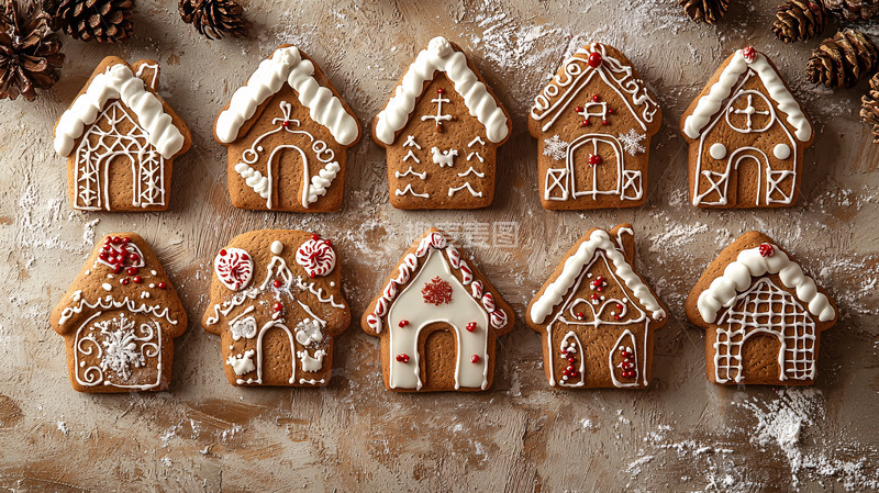 高清大图下载【趣麦麦图】姜饼屋饼干