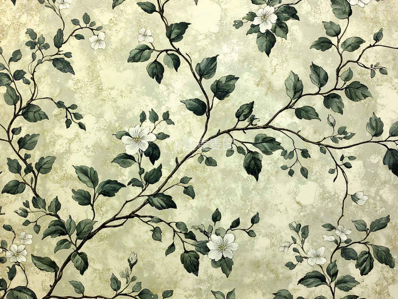 高清大图下载【趣麦麦图】花卉藤蔓壁纸纹理