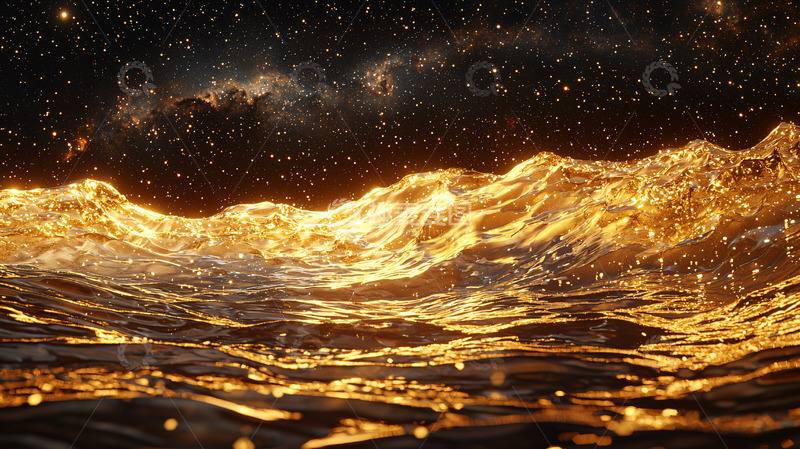 高清大图下载【趣麦麦图】黄金波浪