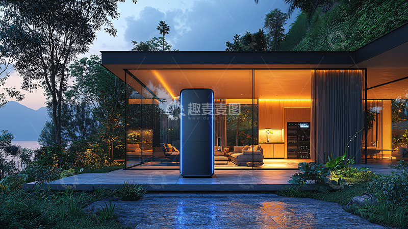 高清大图下载【趣麦麦图】现代简约别墅夜景