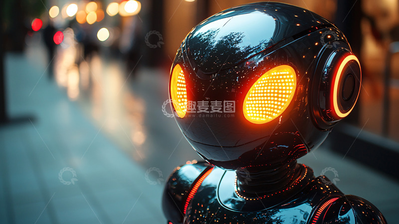 高清大图下载【趣麦麦图】黑科技机器人
