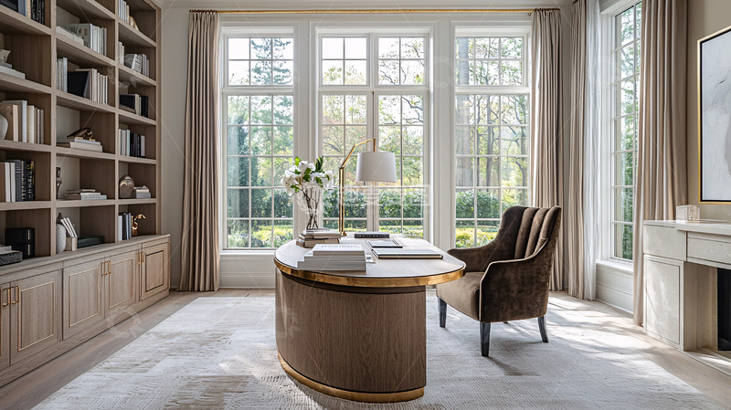 高清大图下载【趣麦麦图】现代简约书房设计