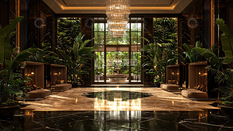 高清大图下载【趣麦麦图】奢华酒店大堂4