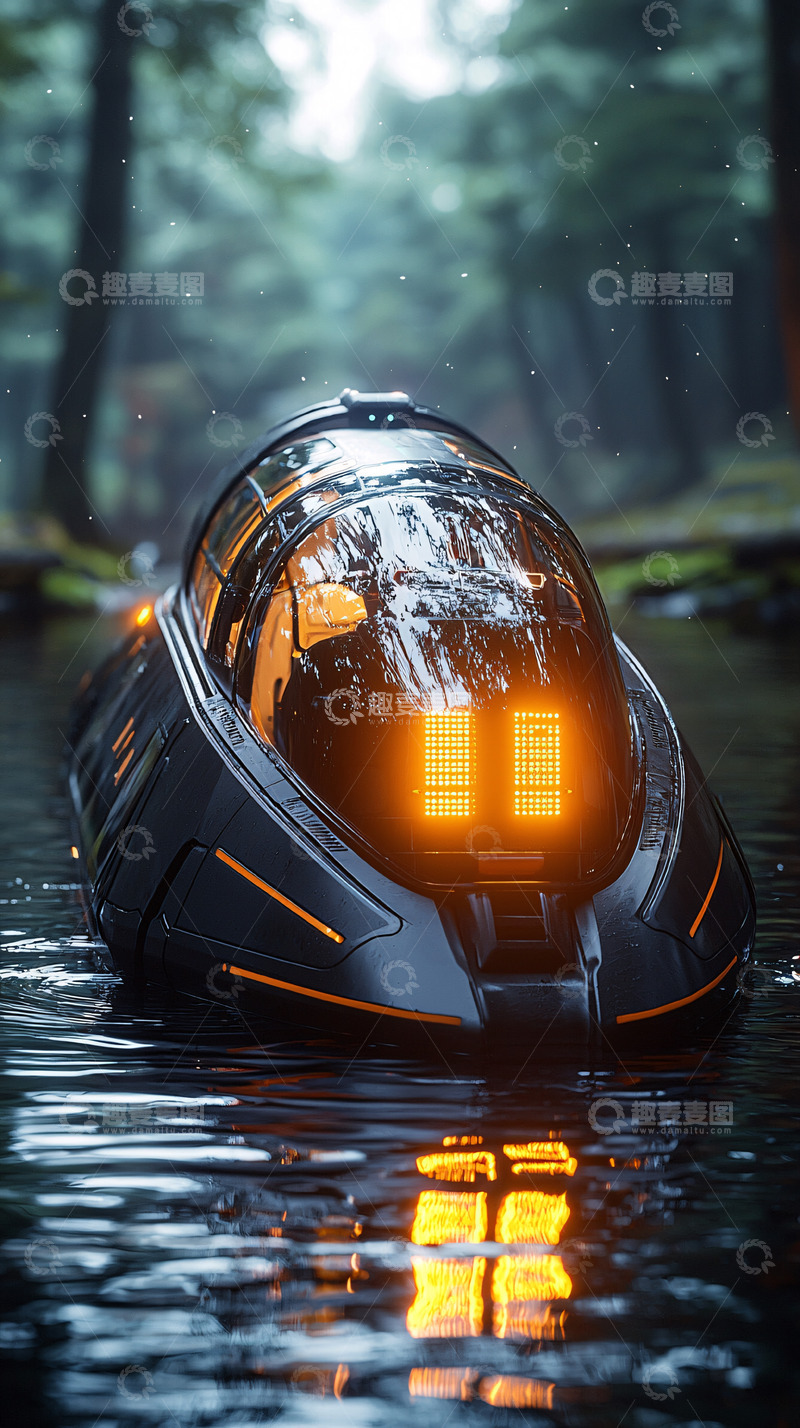 高清大图下载【趣麦麦图】未来科技感潜水艇