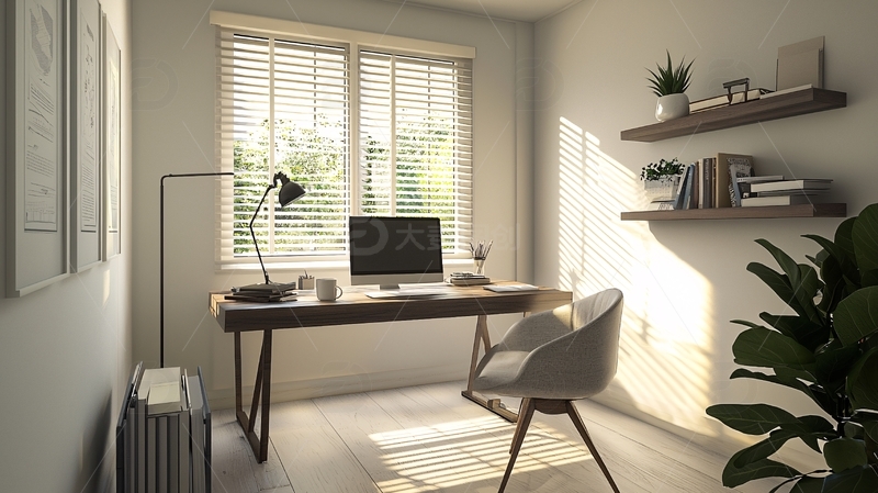 高清大图下载【趣麦麦图】极简风格家用电脑桌