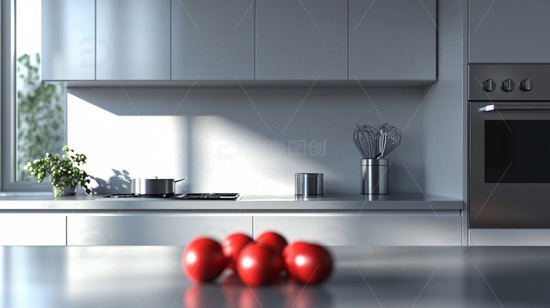 高清大图下载【趣麦麦图】极简现代厨房
