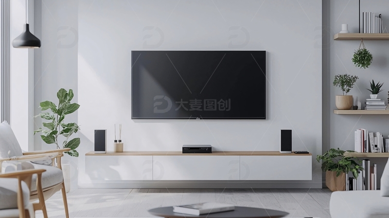 高清大图下载【趣麦麦图】现代简约客厅电视背景墙