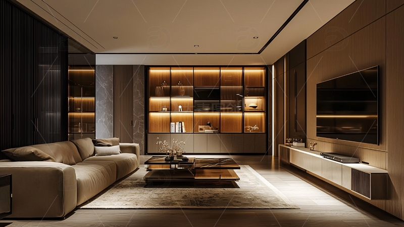 高清大图下载【趣麦麦图】现代轻奢客厅装修设计