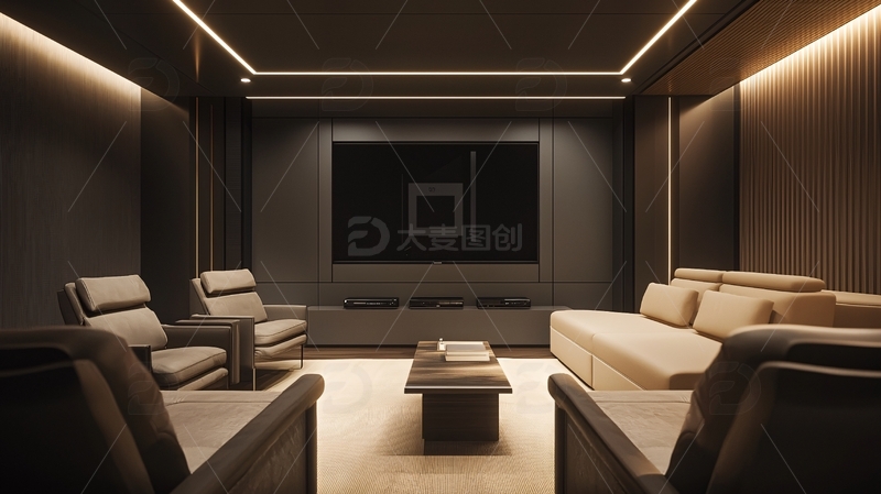 高清大图下载【趣麦麦图】高端私人影院设计