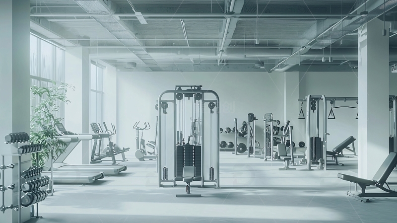高清大图下载【趣麦麦图】现代化健身房室内场景