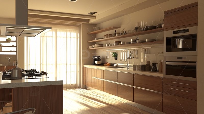 高清大图下载【趣麦麦图】现代简约风格厨房5