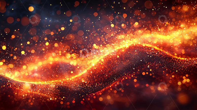 高清大图下载【趣麦麦图】流动的火焰粒子