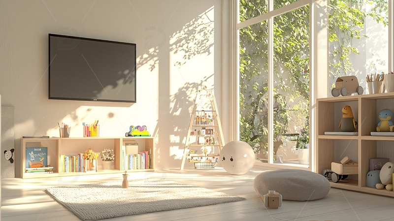 高清大图下载【趣麦麦图】明亮温馨儿童房