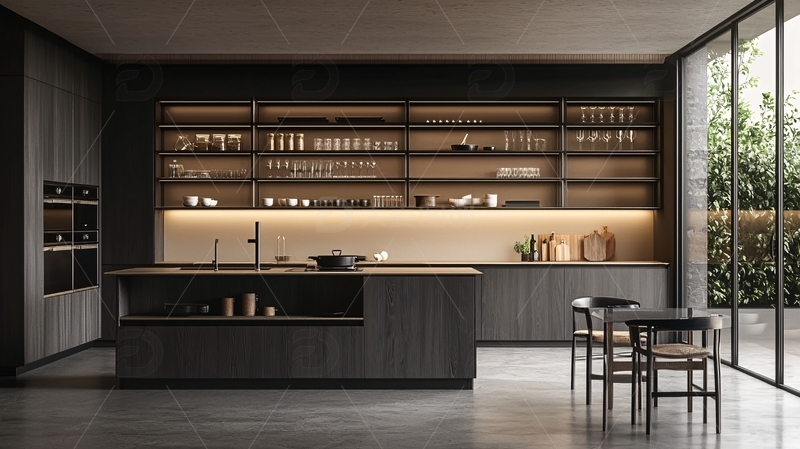 高清大图下载【趣麦麦图】现代极简风格厨房