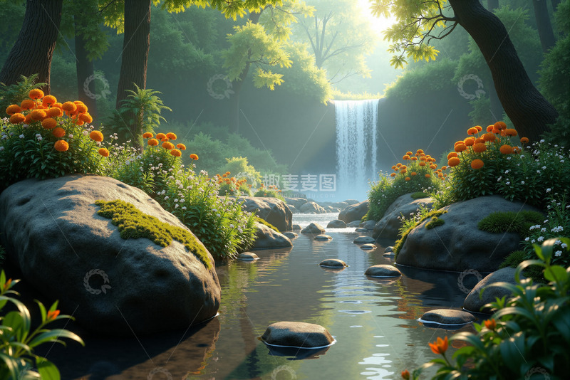 高清大图下载【趣麦麦图】神秘的森林中心