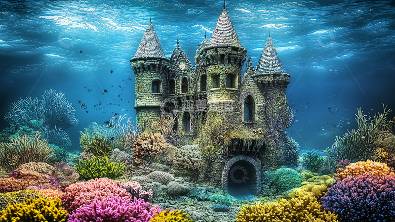 高清大图下载【趣麦麦图】海底城堡