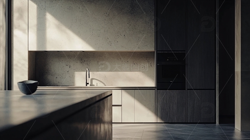 高清大图下载【趣麦麦图】极简现代化厨房设计