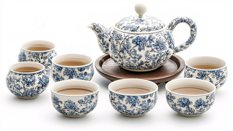 高清大图下载【趣麦麦图】青花瓷茶具套装