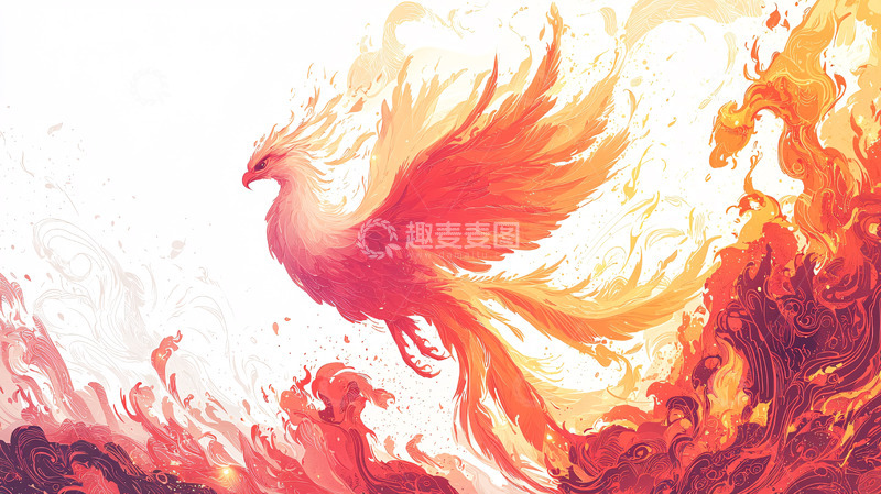 高清大图下载【趣麦麦图】火焰凤凰