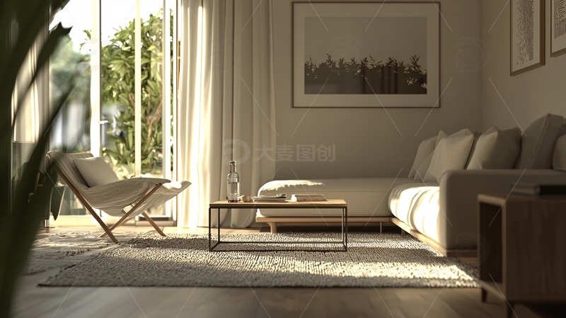 高清大图下载【趣麦麦图】明亮简约现代客厅