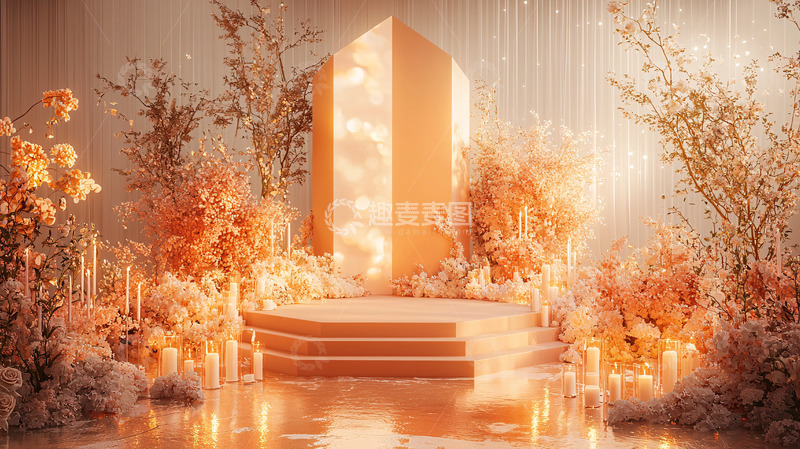 高清大图下载【趣麦麦图】暖色调婚礼仪式背景