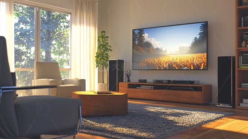 高清大图下载【趣麦麦图】现代简约客厅高清电视背景墙