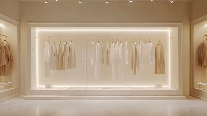 高清大图下载【趣麦麦图】极简风服装店陈列