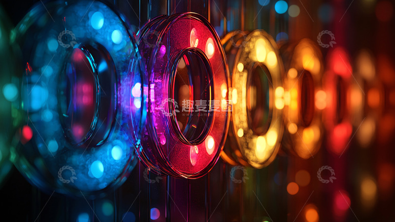 高清大图下载【趣麦麦图】彩色圆环灯光