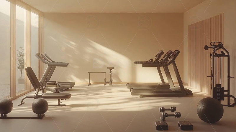高清大图下载【趣麦麦图】极简风格健身房