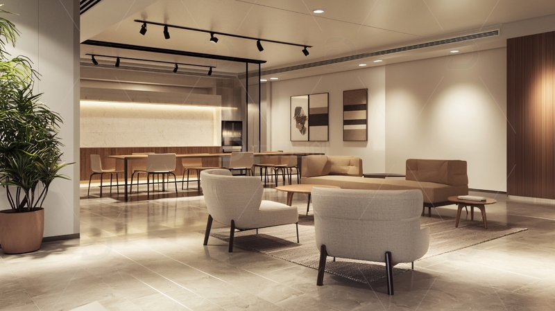 高清大图下载【趣麦麦图】现代简约风格办公区休闲室